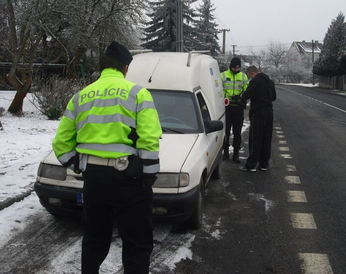 Silniční kontrola - policie
