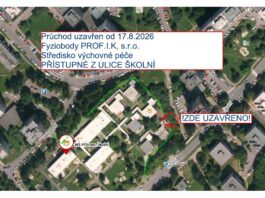 Průchod areálem mezi Sportovní a Školní ulicí bude několik dní uzavřen